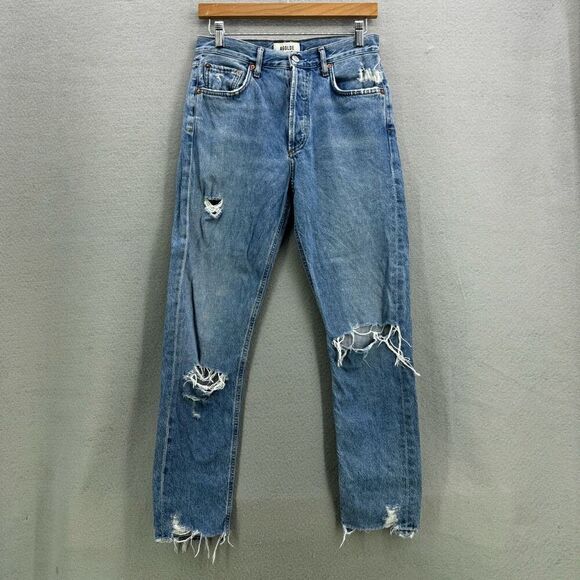 Agolde Jamie High Rise Classic Button Fly Straight Leg Jeans Size 26 - Picture 2 of 12